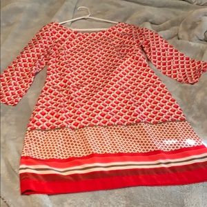 Spring red and white dress